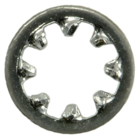 Midwest Fastener Internal Tooth Lock Washer, For Screw Size #6 Steel, Chrome Plated Finish, 10 PK 74381
